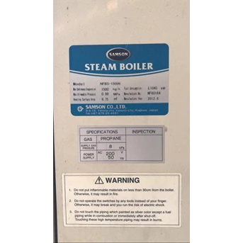 steam boiler samson nfbs-1500n kap 1,5 ton/hour gas-4