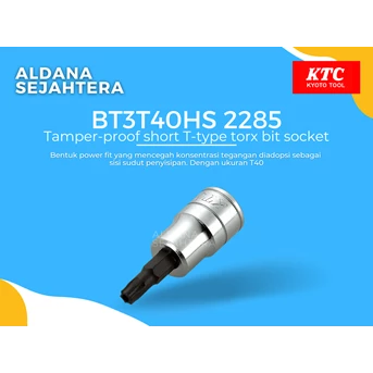 bt3t40hs 2285 tamper-proof short t-type torx bit socket