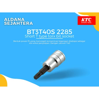 BT3T40S 2285 Short T type torx bit socket