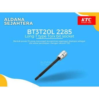 bt3t20l 2285 long t type torx bit socket