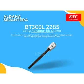 BT303L 2285 Long hexagon bit socket