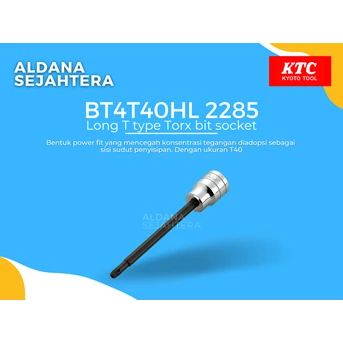 bt4t40hl 2285 long t type torx bit socket