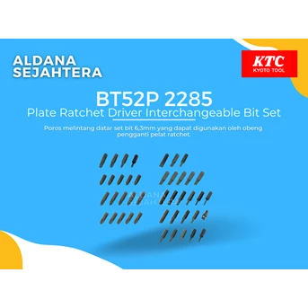 bt52p 2285 plate ratchet driver interchangeable bit set
