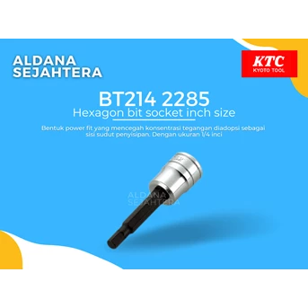 BT214 2285 Hexagon bit socket inch size