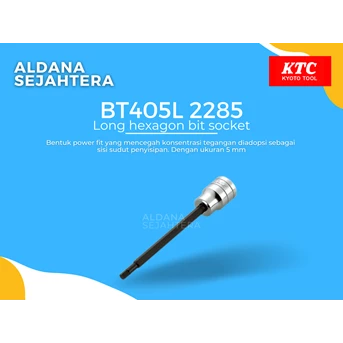 BT405L 2285 Long hexagon bit socket