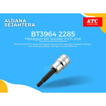 BT3964 2285 Hexagon bit socket inch size