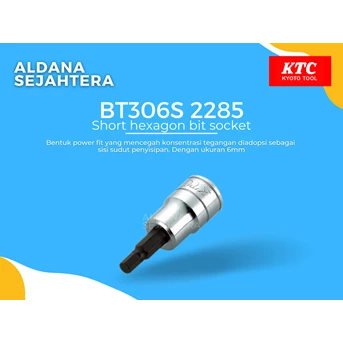 BT306S 2285 Short hexagon bit socket