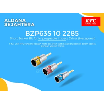 bzp63s 10 2285 short socket bit for impregnable impact driver