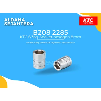 B208 2285 KTC 6.3sq. Socket hexagon 8mm