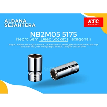 NB2M05 5175 Nepro Semi Deep Socket (Hexagonal)