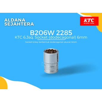 b206w 2285 ktc 6.3sq. socket (dodecagonal) 6mm