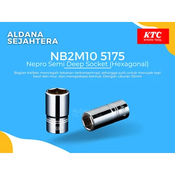 NB2M10 5175 Nepro Semi Deep Socket (Hexagonal)