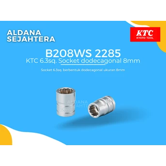 b208ws 2285 ktc 6.3sq. socket dodecagonal 8mm