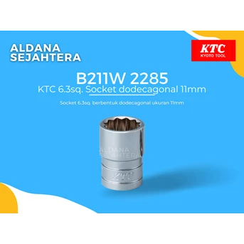 B211W 2285 KTC 6.3sq. Socket dodecagonal 11mm