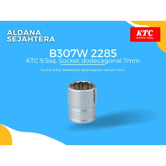 B307W 2285 KTC 9.5sq. Socket dodecagonal 7mm