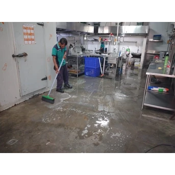 General Cleaning membersihkan air polisher di Wonderfood indonesia