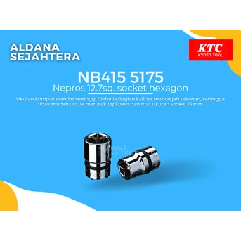 NB415 5175 Nepros 12.7sq. socket hexagon