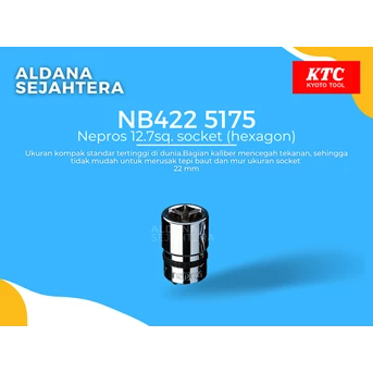 NB422 5175 Nepros 12.7sq. socket (hexagon)