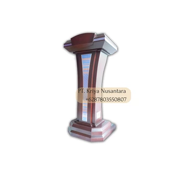 customize podium dengan logo perusahaan stainless steel