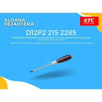 D12P2 215 2285 Wooden Handle Screwdriver Slotted Penetrating Type