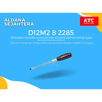 d12m2 8 2285 wooden handle screwdriver slotted penetrating type
