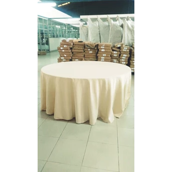 round table with cover / meja bundar hotel