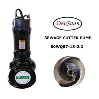 sewage cutter pump 80wq57-18-2.2 pompa celup - 3 inci - 3 hp 380v
