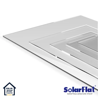 SolarFlat Atap Polycarbonate Solartuff Solid - Garansi Resmi 15 Tahun