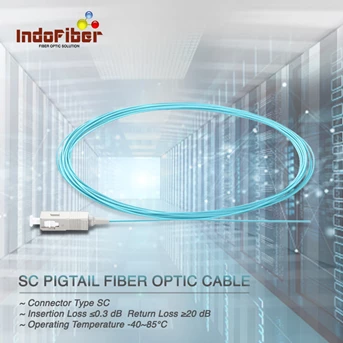 INDOFIBER Pigtail SC Simplex Multimode OM3 50/125um, Kabel fiber optik