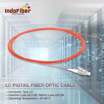 INDOFIBER Pigtail LC, Simplex, Multimode 50/125um, Kabel fiber optik