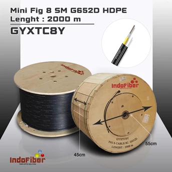INDOFIBER FIG8 MINI Kabel udara 6 CORE (GYXTC8Y) Kabel Fiber Optik