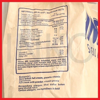 indomilk full cream milk powder indofood food service 25kg-3