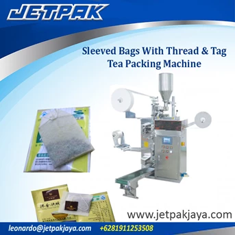 Sleeveds Bags with Thread & Tag Tea Packing Machine