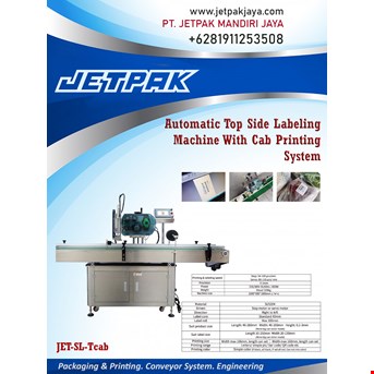 automatic top side labeling machine with cab printing system-1