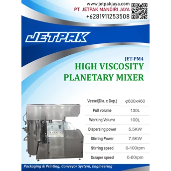 High Viscosity Planetary Mixer
