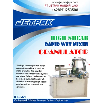 High Shear Rapid Wet Mixer Granulator