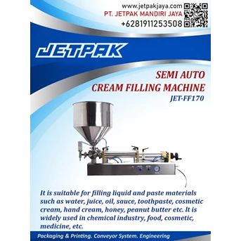 Semi auto Cream Filling Machine JET-FF170
