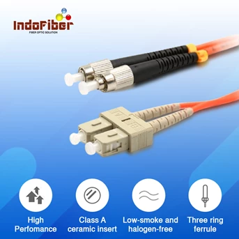 indofiber patchcord fiber optic sc-fc multimode om1 62.5/125um
