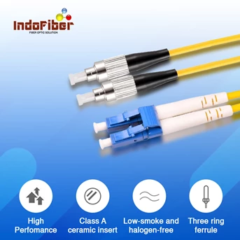 indofiber patchcord fiber optic fc-lc singlemode 9/125um