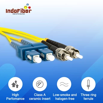 indofiber patchcord fiber optic st-sc singlemode 9/125um