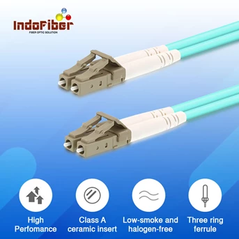 INDOFIBER patchcord fiber optic LC-LC multimode OM3 50/125um