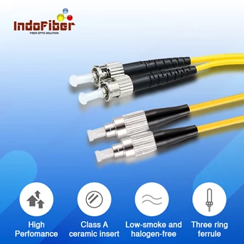 INDOFIBER patchcord fiber optic ST-FC Singlemode 9/125um