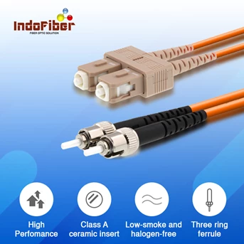 INDOFIBER patchcord fiber optic ST-SC multimode OM1 62.5/125um