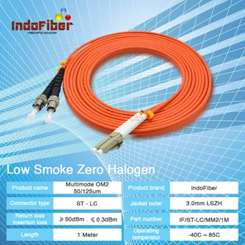 indofiber patchcord fiber optic st-lc multimode om2 50/125um
