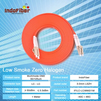 indofiber patchcord fiber optic lc-lc multimode om2 50/125um