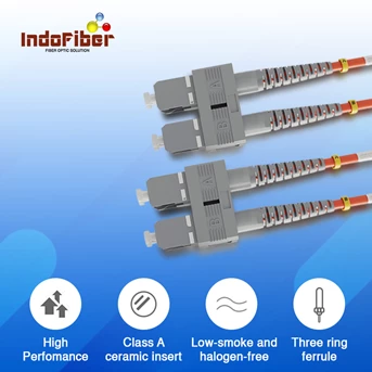 indofiber patchcord fiber optic sc-sc multimode om2 50/125um-3