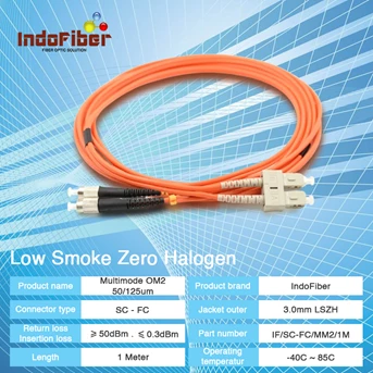 indofiber patchcord fiber optic sc-fc multimode om2 50/125um