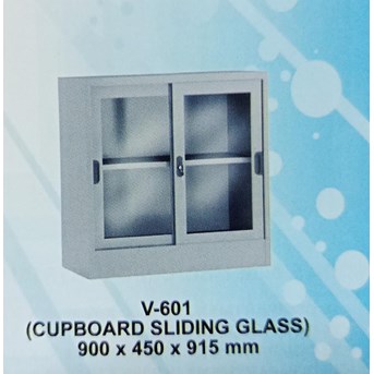Lemari arsip besi merk VIP Cup Board Sliding Glass