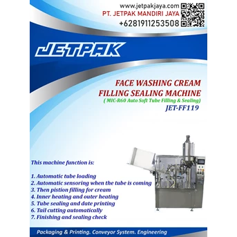 Face Washing Cream Filling And Sealing Machine