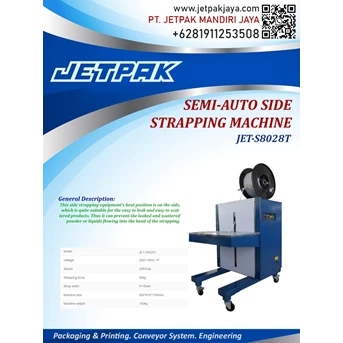 Semi-Auto side Strapping machine JET-S8028T